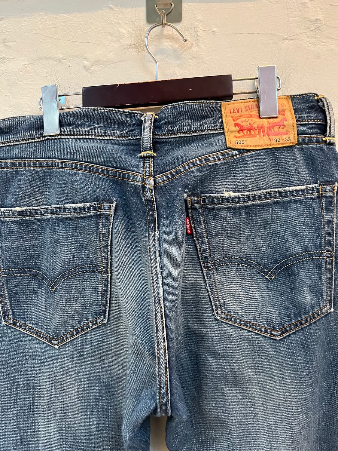 Levis 505 워싱 데님 팬츠 W32/L33 상품이미지5