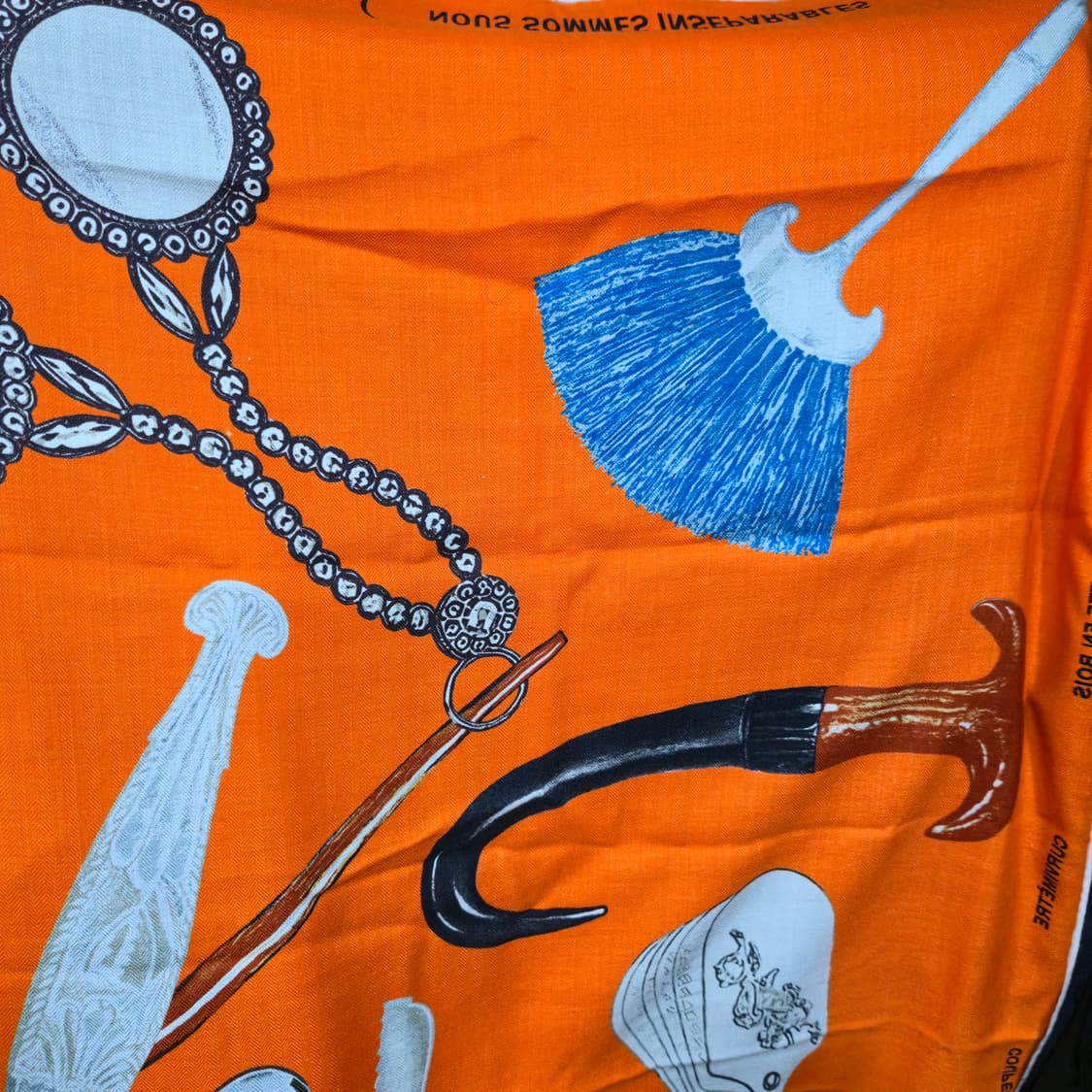 ​[정품] 에르메스(Hermès) 캐시미어 실크 혼방 자카드 스카프 -  상품이미지5