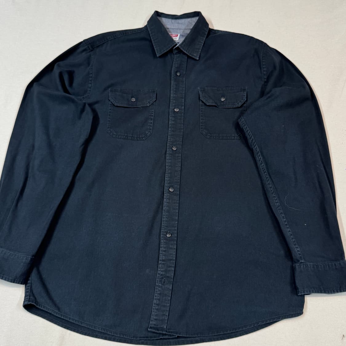 L) Wrangler 랭글러 투포켓 워크웨어 코튼 셔츠 블랙 W1 상품이미지2