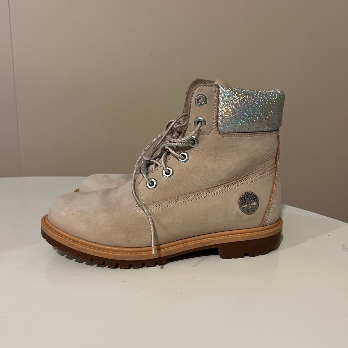 팀버랜드 6인치 워터프루프 베이비핑크 엔 실버 상품이미지3