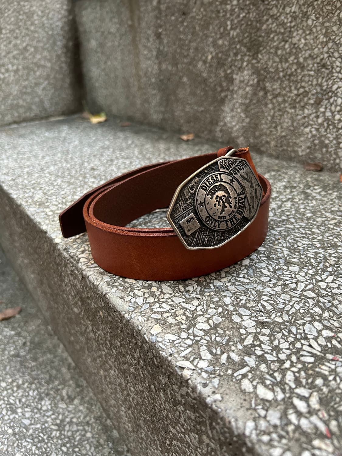 *rare* 1990 디젤 브라운 버클 레더벨트 상품이미지1