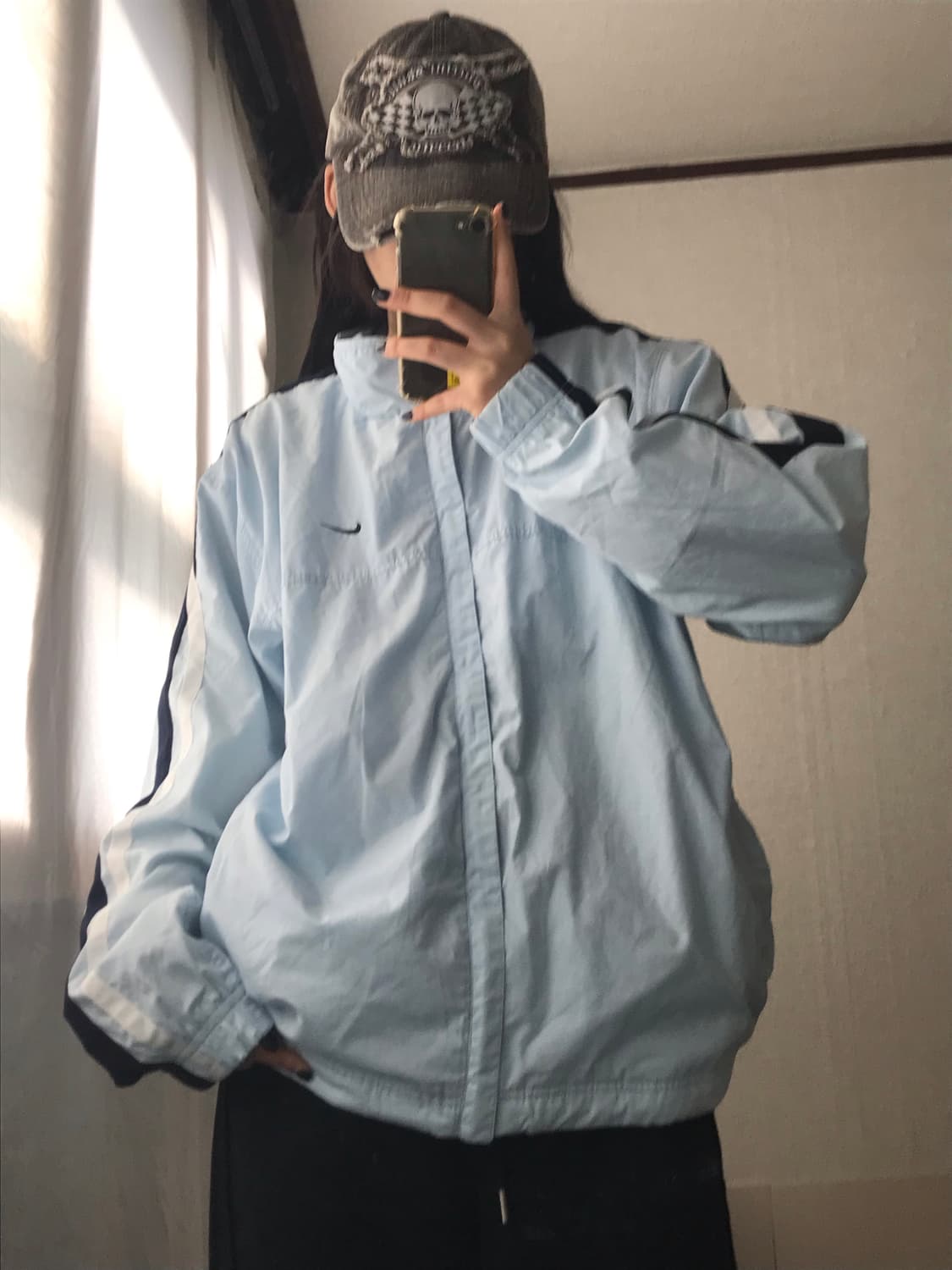 나이키 00s 연하늘 오버핏 바람막이 상품이미지1