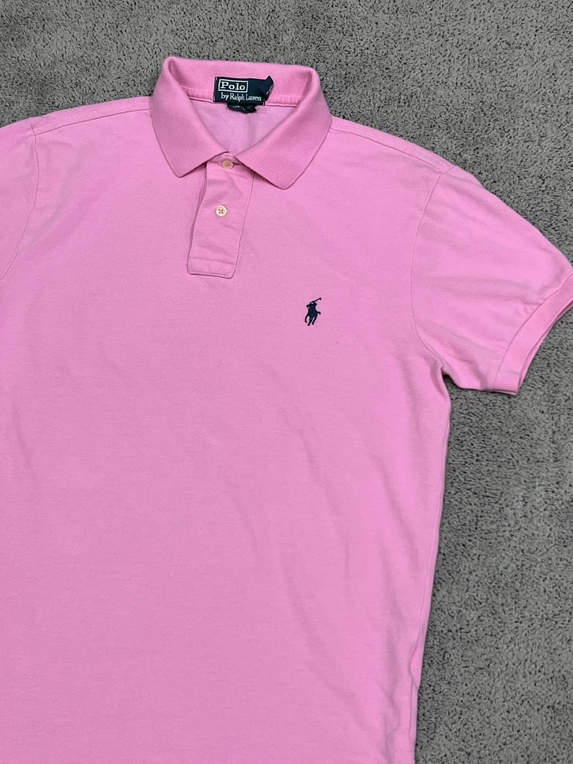 (S) 폴로 랄프로렌  커스텀핏 카라티 핑크 상품이미지2