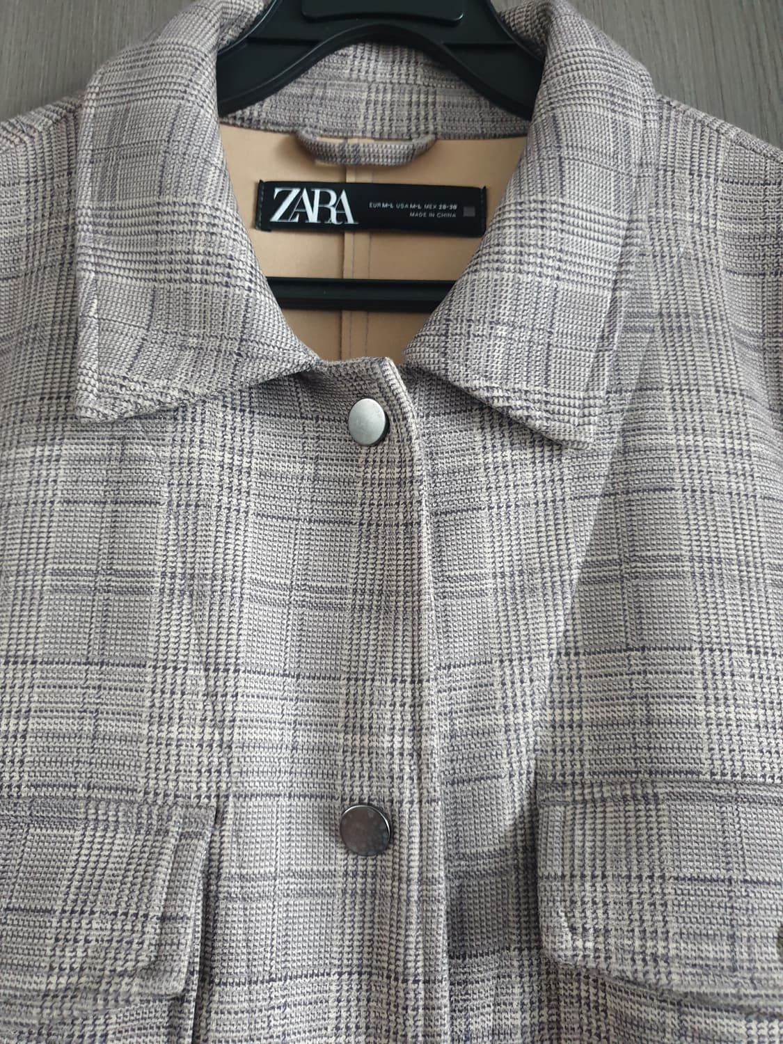 🍁자라(ZARA) 우먼 체크 셔츠 롱자켓 (M-L) 상품이미지5