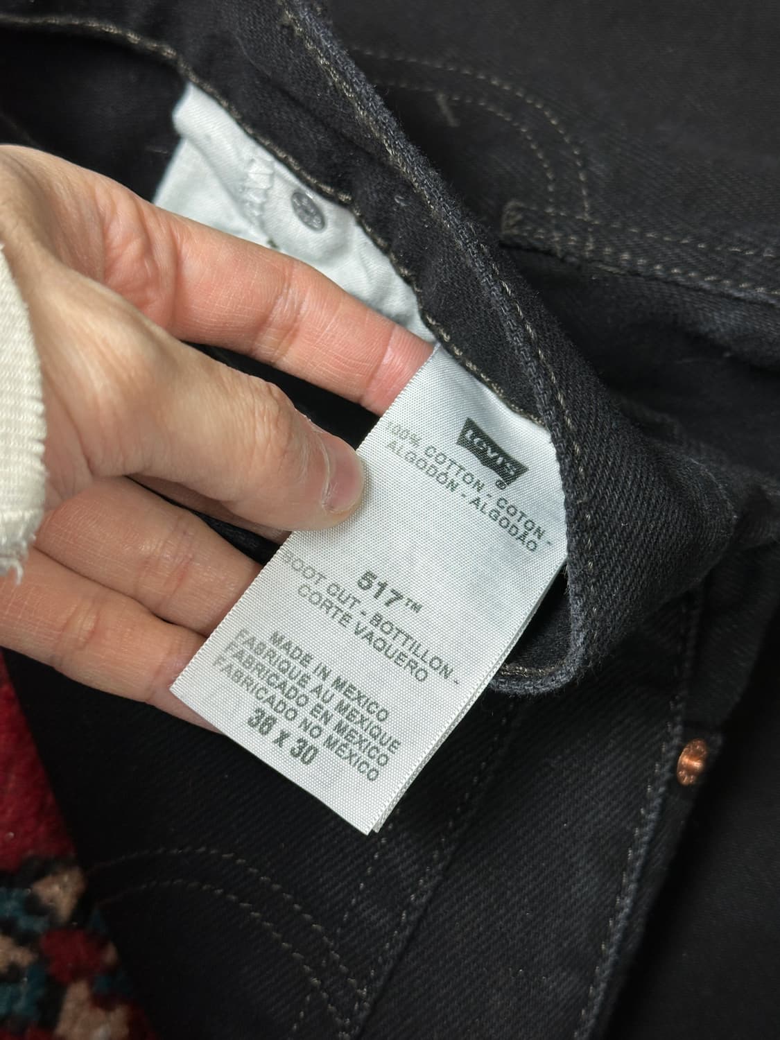 00's 리바이스 517 블랙 부츠컷 플레어진 상품이미지9