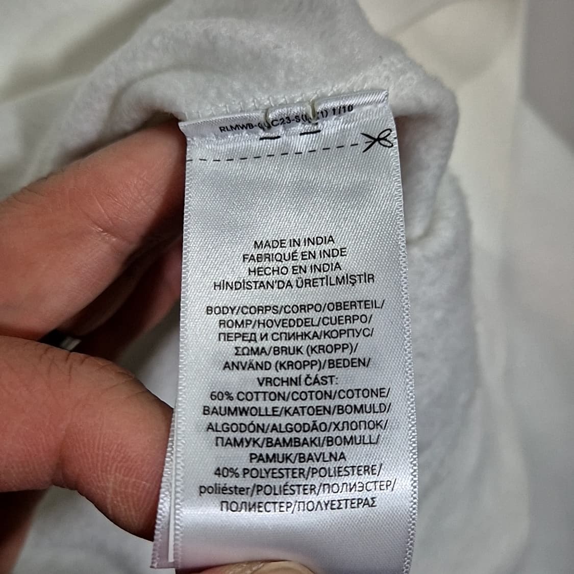 폴로 랄프로렌 화이트 맨투맨 상품이미지5