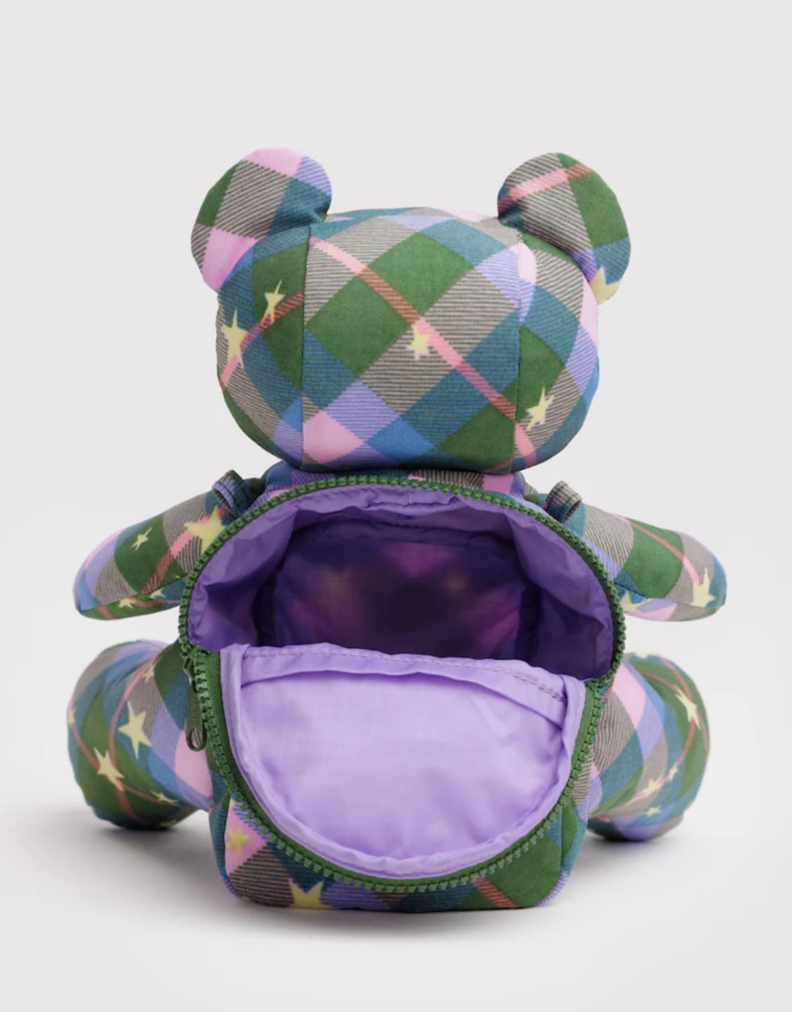 Baggu Bear Bag Green Star Plaid 스타 체크 백 상품이미지2