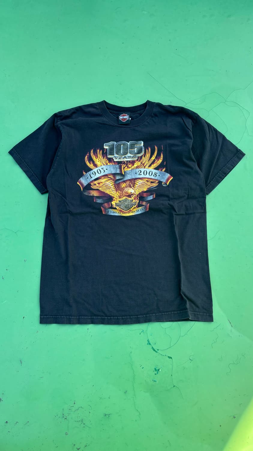 00's Harley Davidson 105 years graphic T 상품이미지1