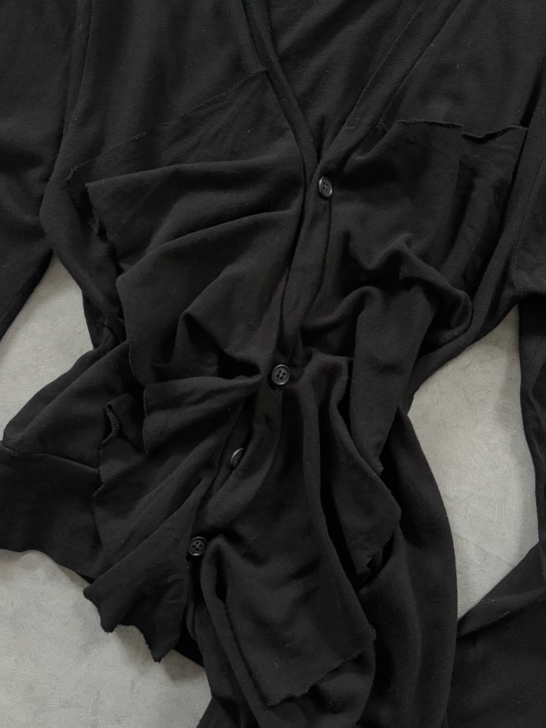 gomme 고무 블랙 프릴 언발 가디건 상품이미지8