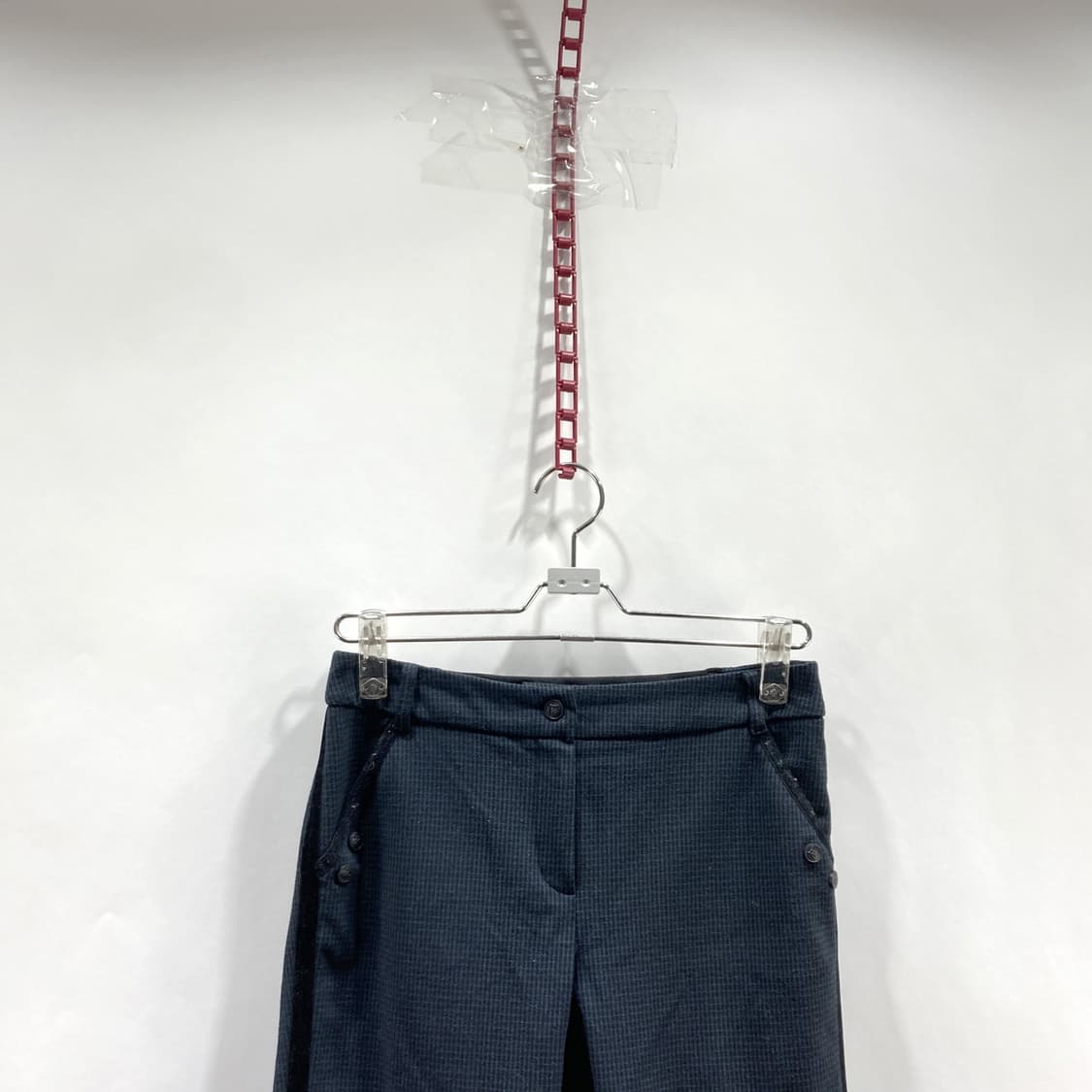 링스 골프 2022 여성팬츠 네이비체크패턴 27 상품이미지2