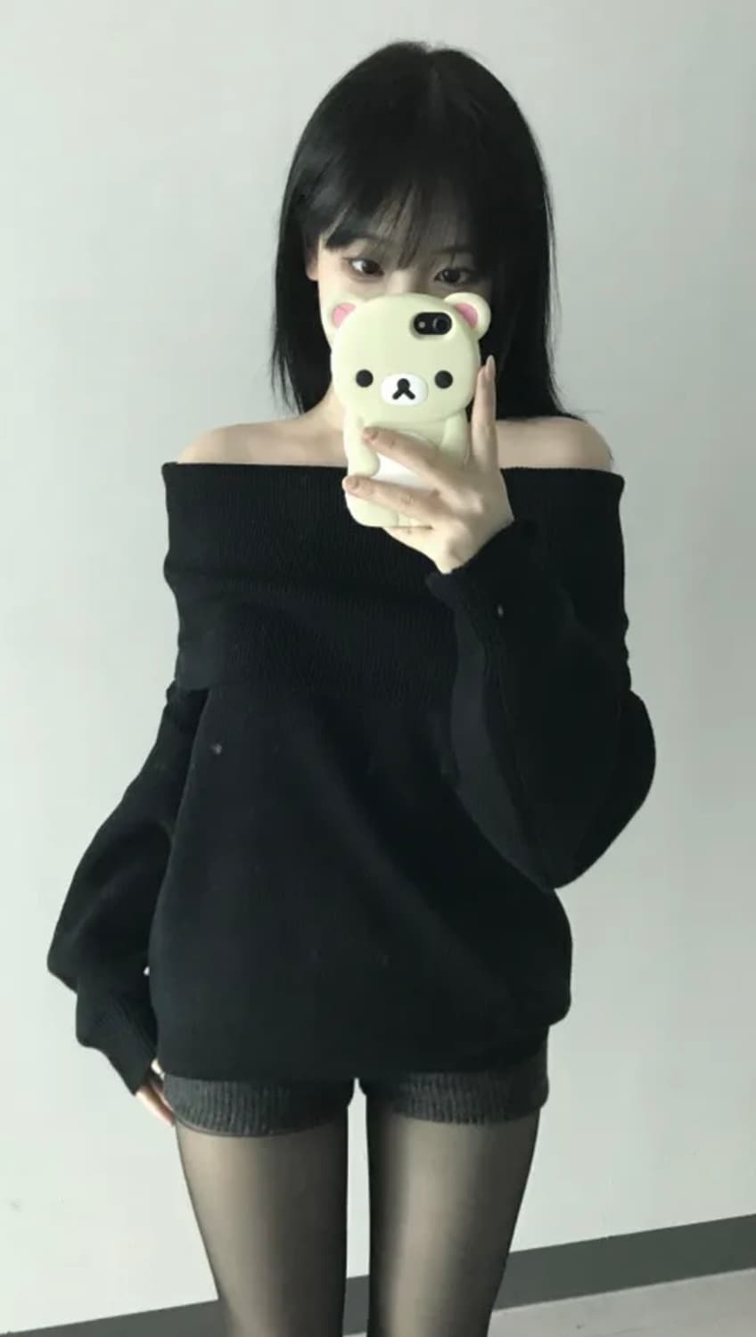 쿄이 오프숄더 니트 상품이미지2