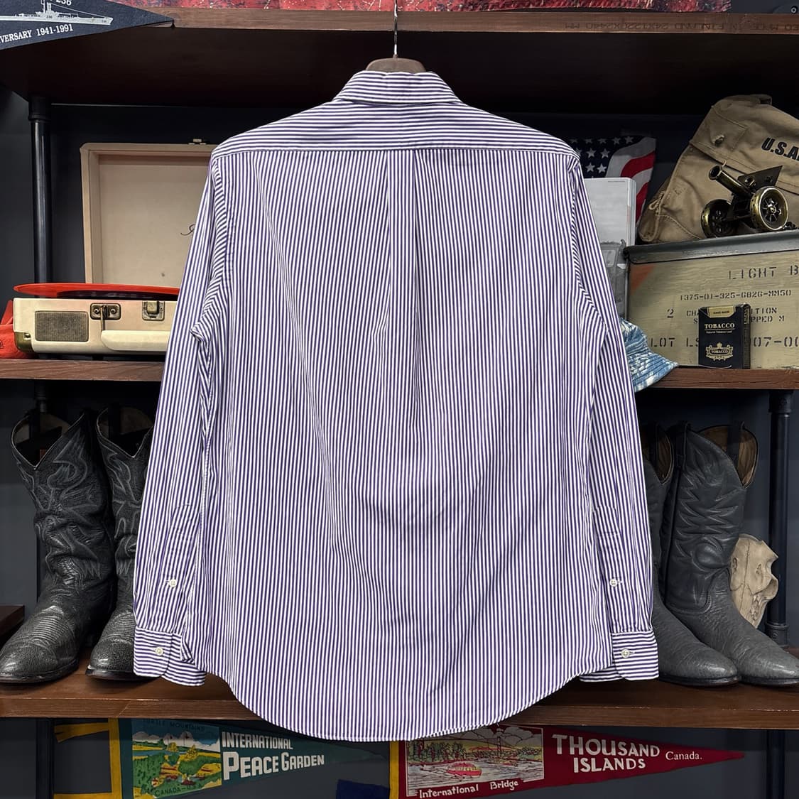 00s 폴로 랄프로렌 클래식 스트라이프 버튼다운셔츠 퍼플 N1164 상품이미지2