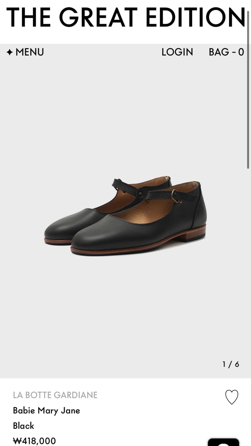 La botte gardiane 라보떼가르디안 메리제인 블랙 슈즈 상품이미지1