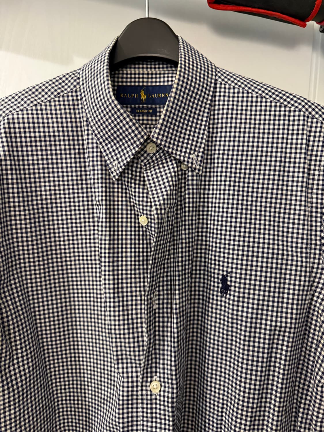 폴로 깅엄체크 셔츠 s 상품이미지3