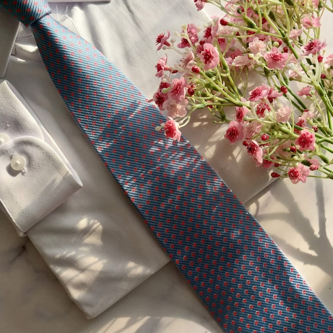 MCM 실크 도트&로고 자카드 넥타이 8.5cm A+등급 K1528
 상품이미지8