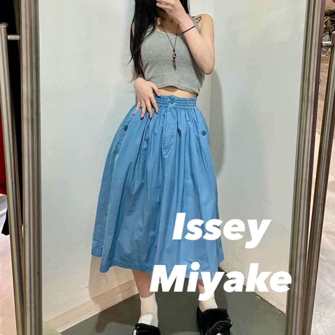 이세이미야케 스포츠 밴딩 스커트 상품이미지1