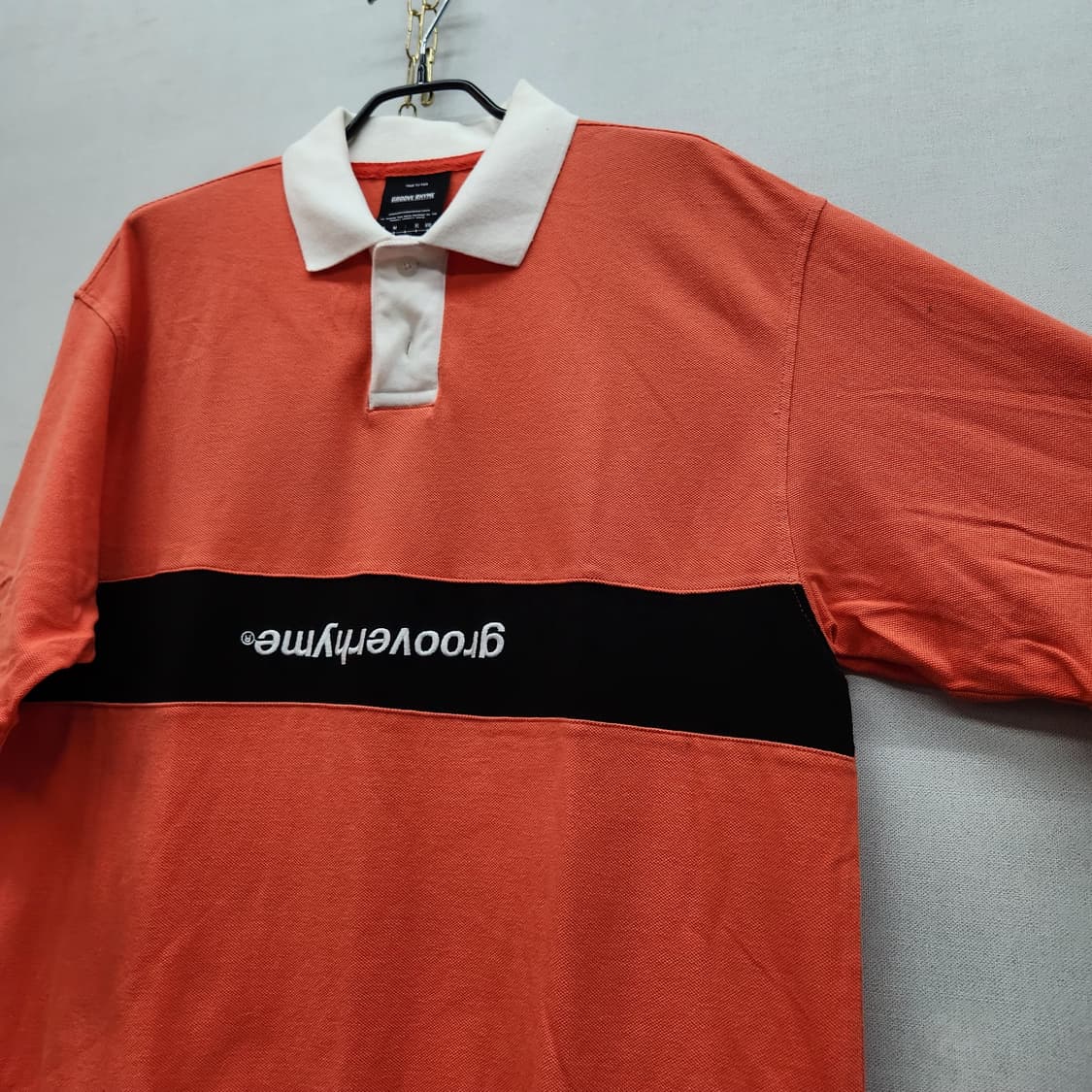 그루브라임 미들로고 럭비티 반팔카라 L(XL) 상품이미지3