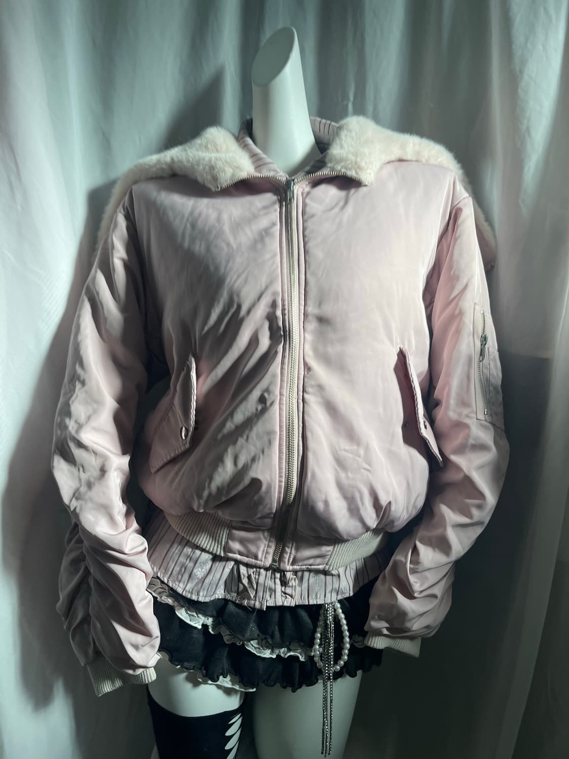 Ankrouge jacket 앙크루즈 베이비핑크 패딩 갸루 상품이미지4