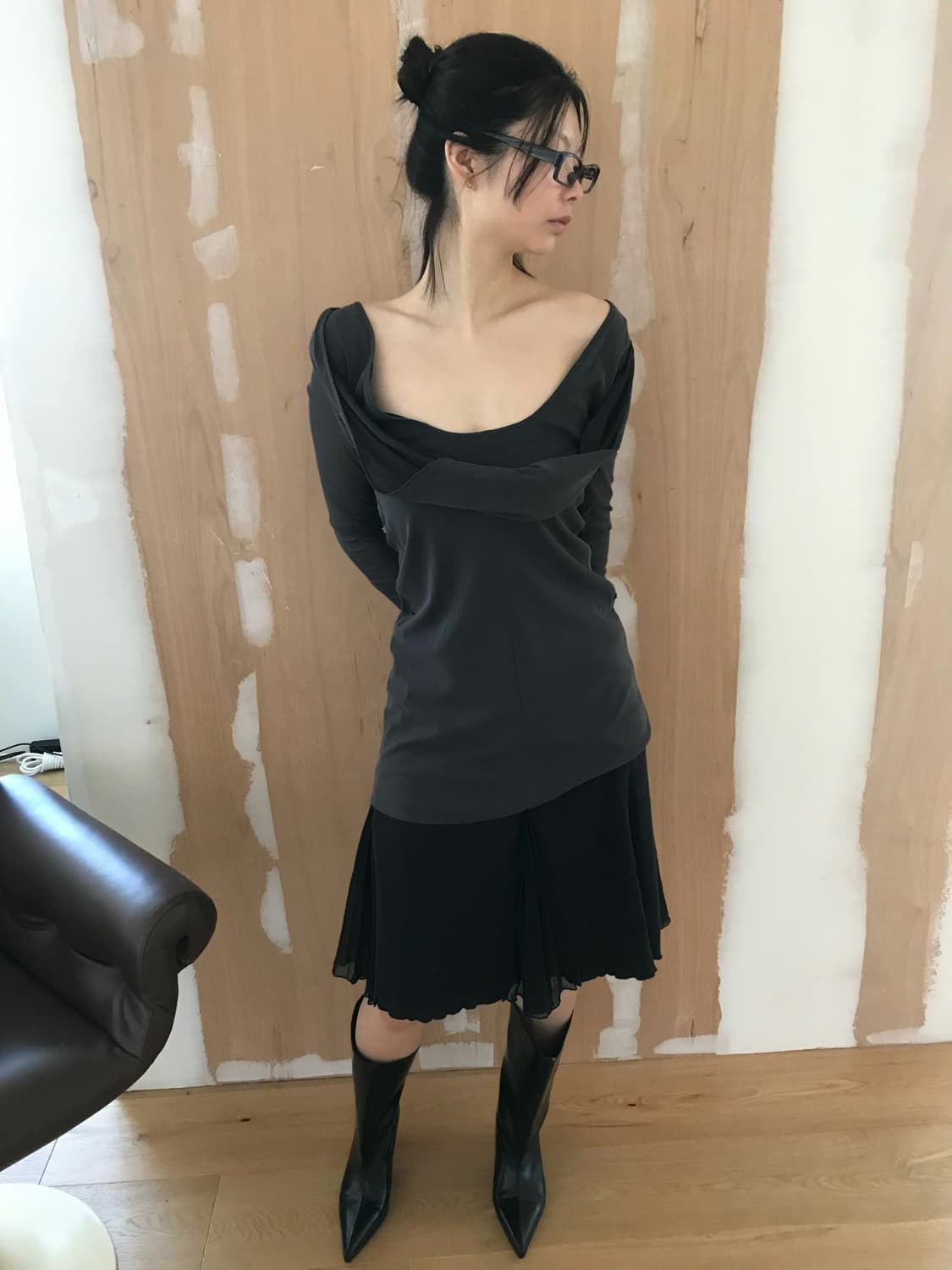 vintage button skirt (27inch) 상품이미지4