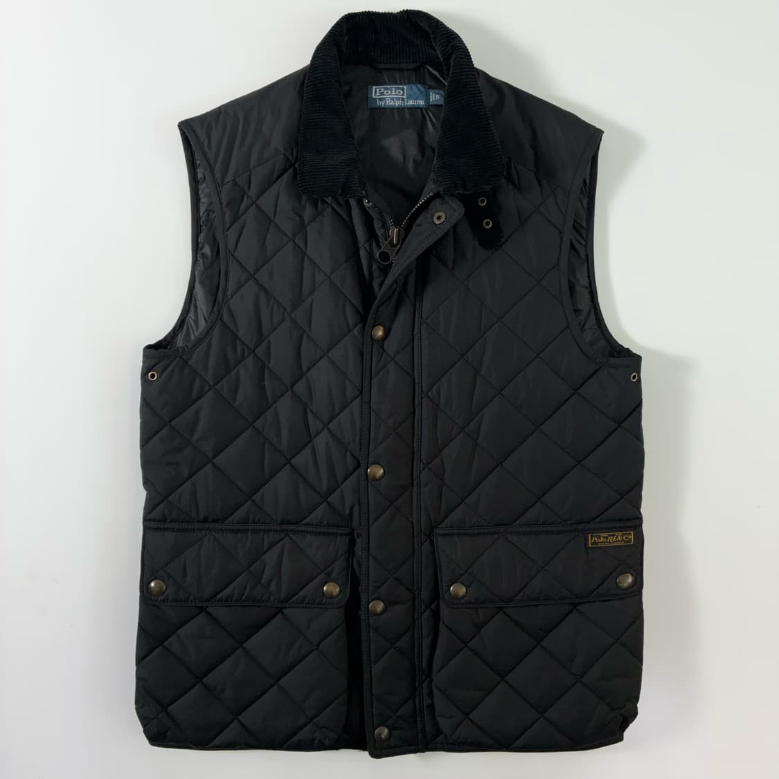 Polo  폴로 랄프로렌 블랙 코듀로이 카라 퀼티드 베스트 상품이미지1