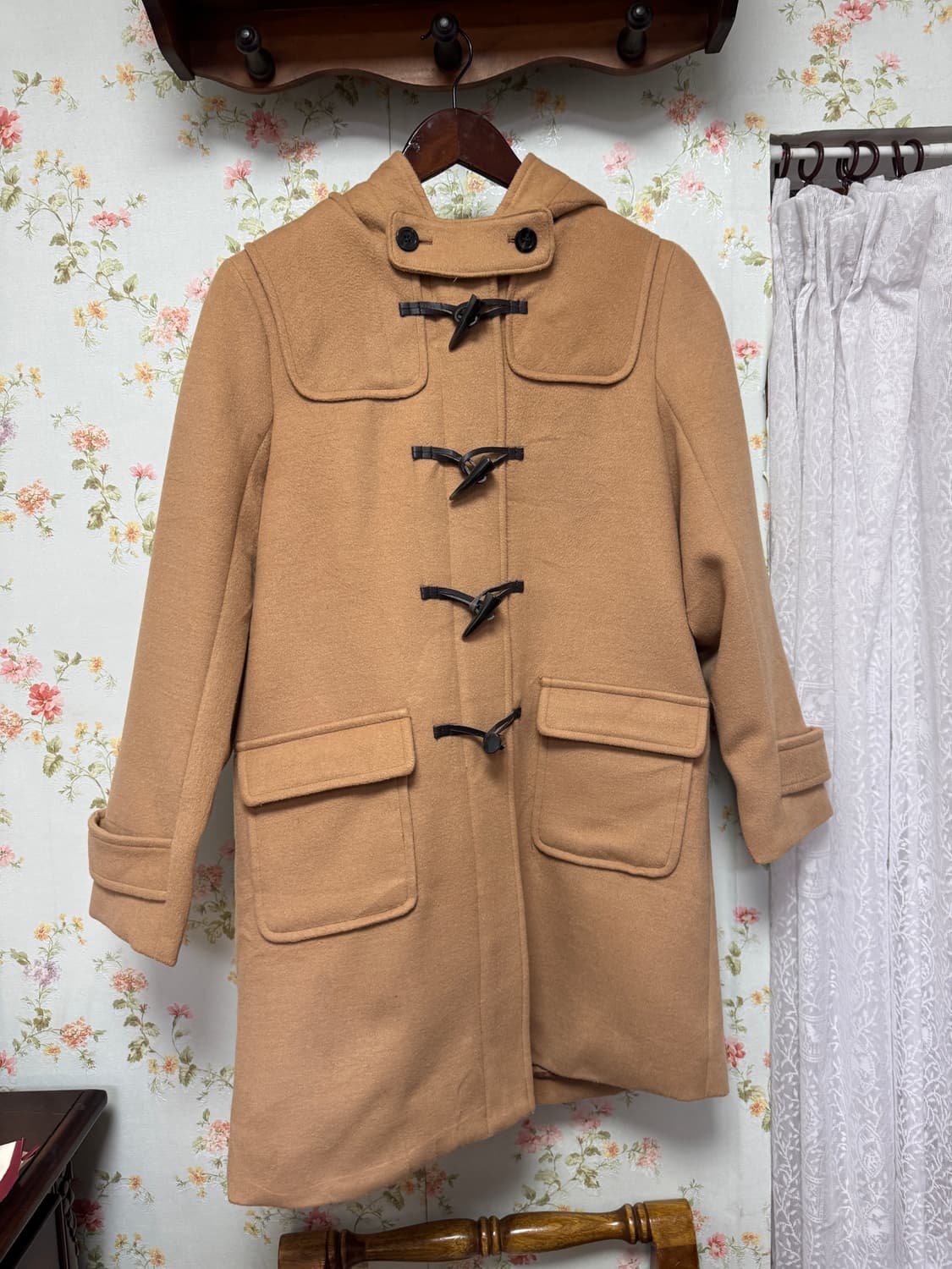 베이지 떡볶이 코트 상품이미지1