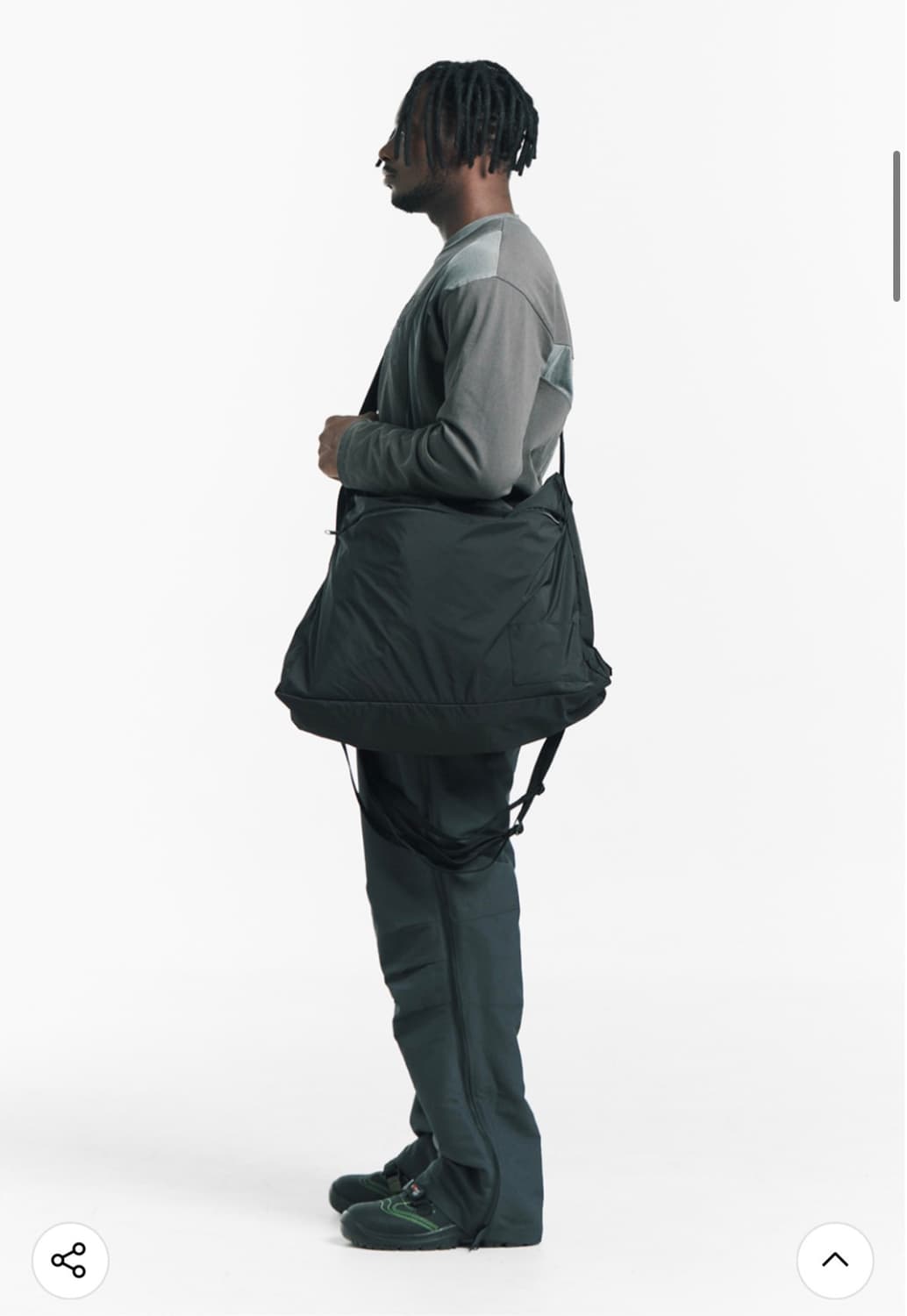 플라스틱 프로덕트 나일론 투웨이 크로스백 블랙 상품이미지3