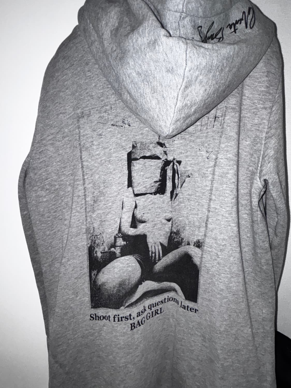 moussy 프린팅 오버핏 하이넥 후드집업 상품이미지1