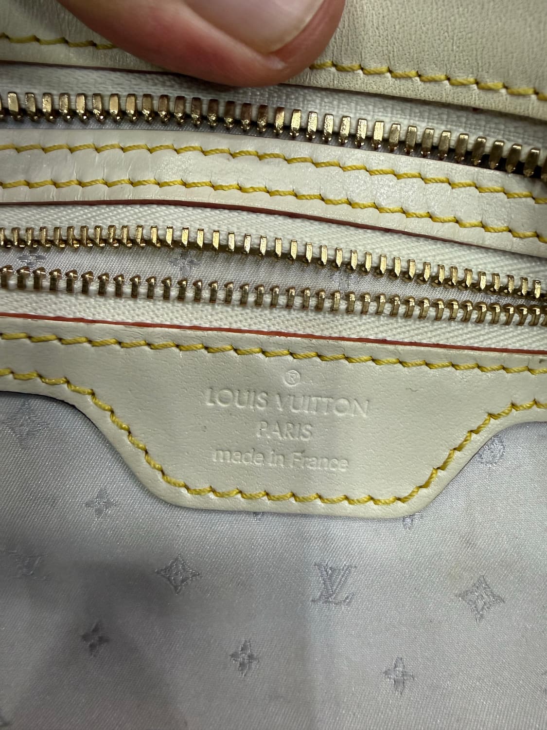 루이비통 화이트 레더 토드백 상품이미지5
