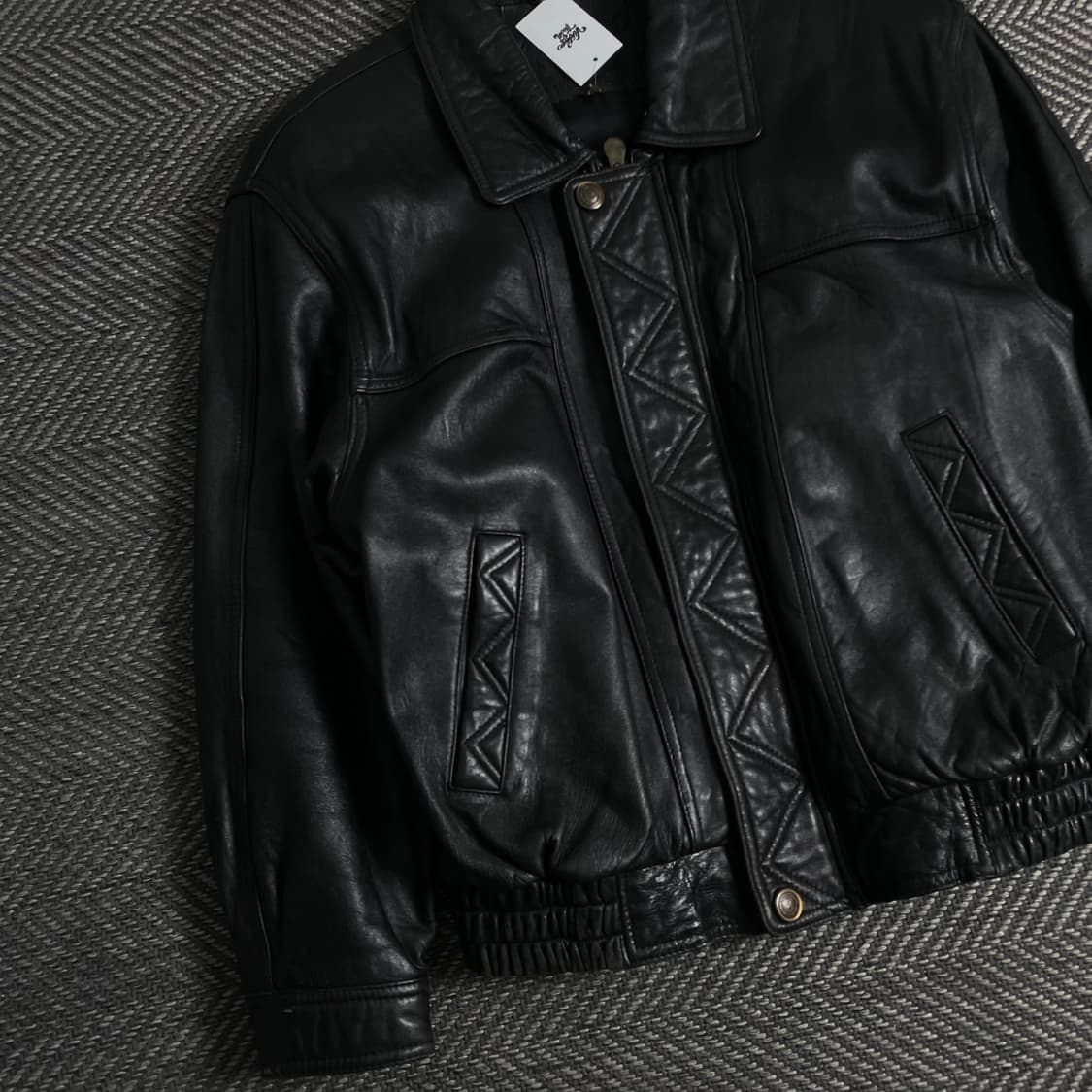 아카이브 양가죽 레더 봄버 자켓o 3454 상품이미지3