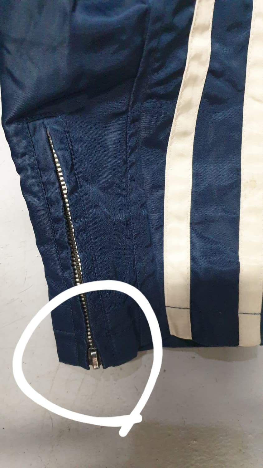 쉐비뇽 바이크 빈티지  나일론 블루종 점퍼L 상품이미지9