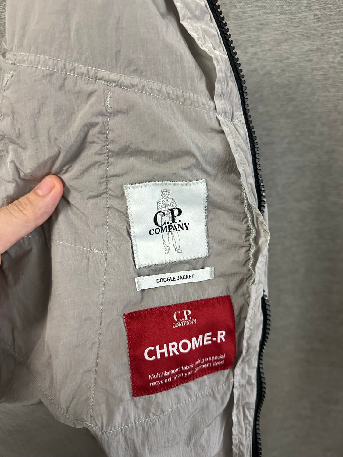 CP컴퍼니 크롬R 나일론 고글 바람막이 그레이 (L) 상품이미지6