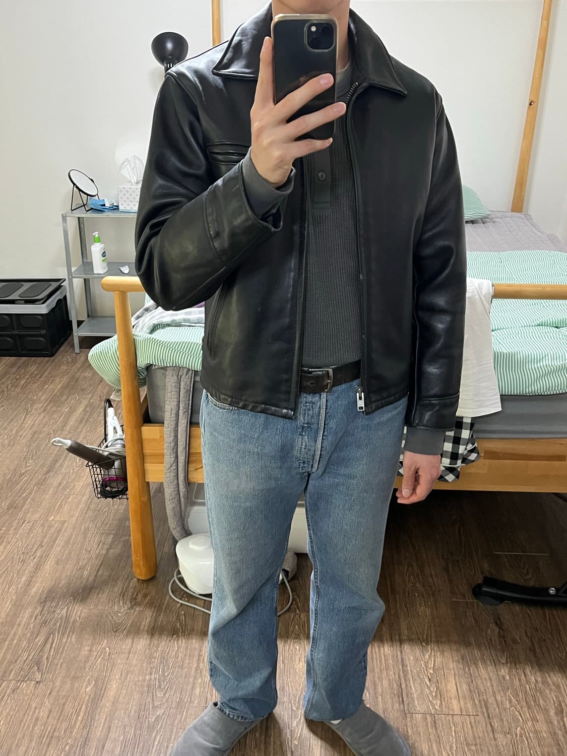 Schott 싱글라이더 레더 자켓 40 내피탈부착 상품이미지1