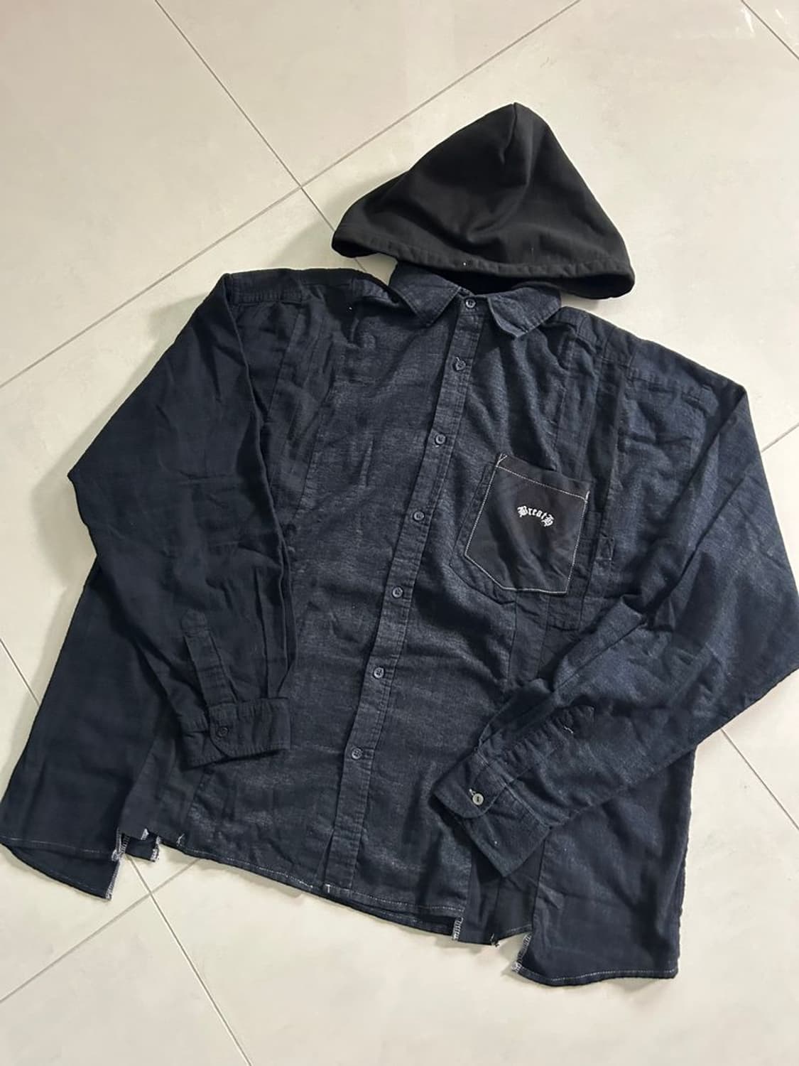 WIDE SHIRT W/H 7컷 와이드 후드티 상품이미지3