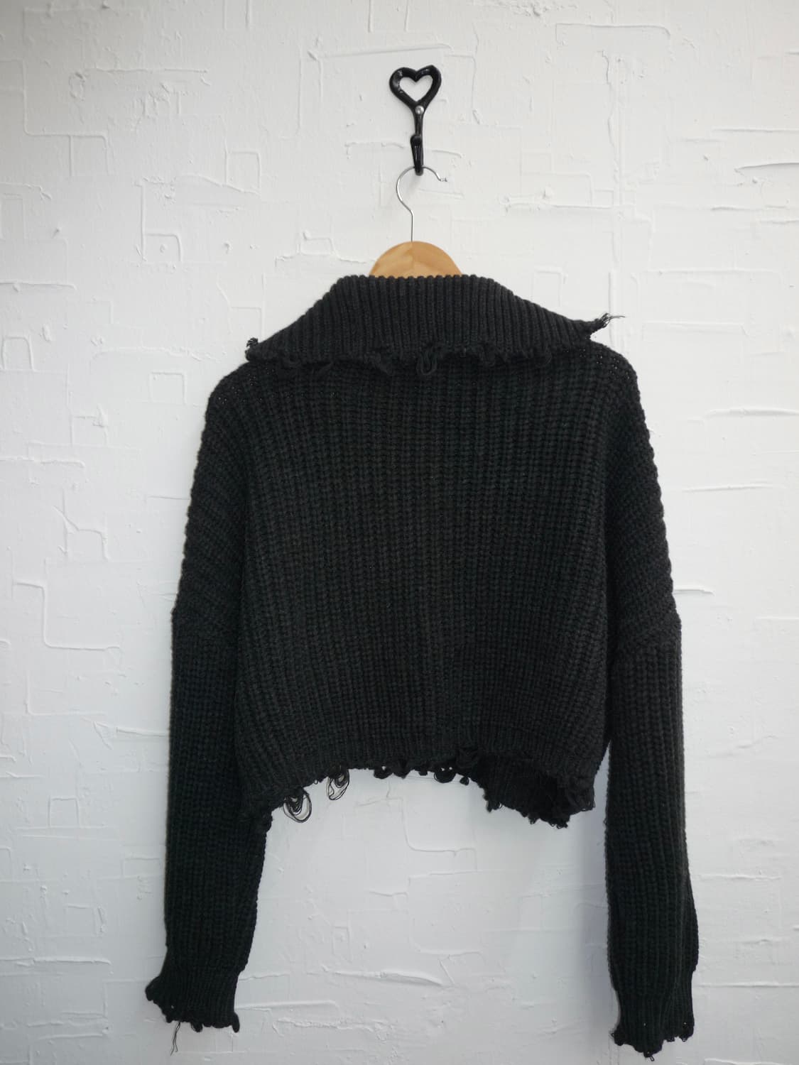 Frayed charcoal knit 상품이미지6