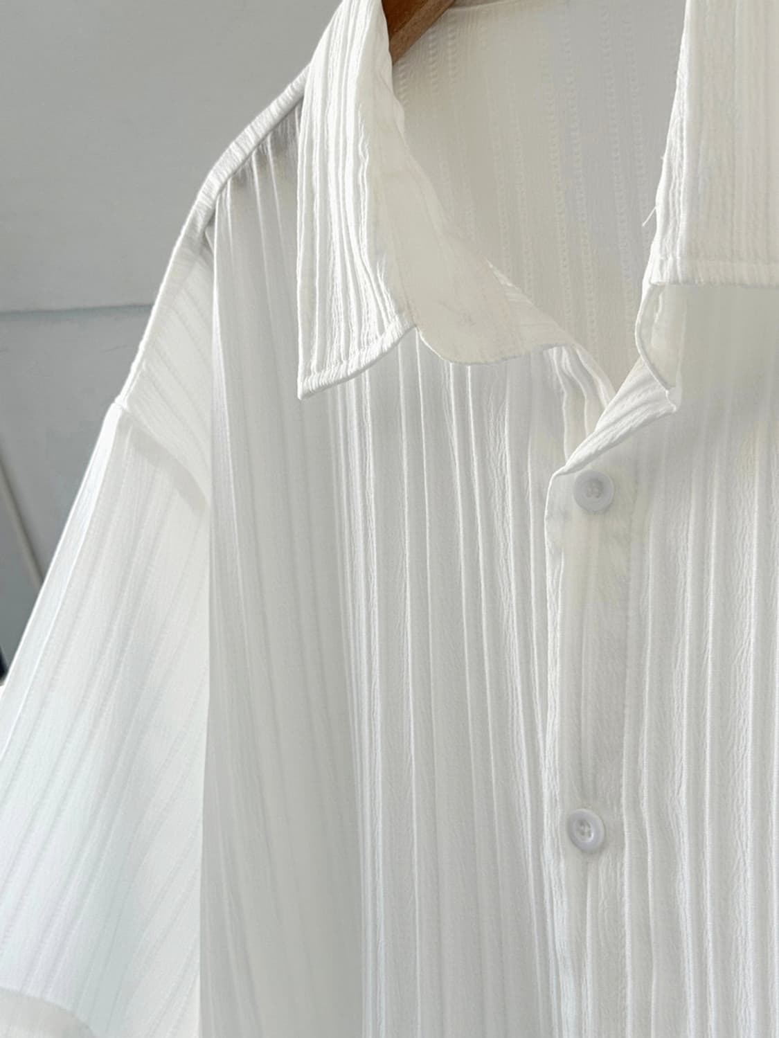 Pleats design high count poly shirt 상품이미지4