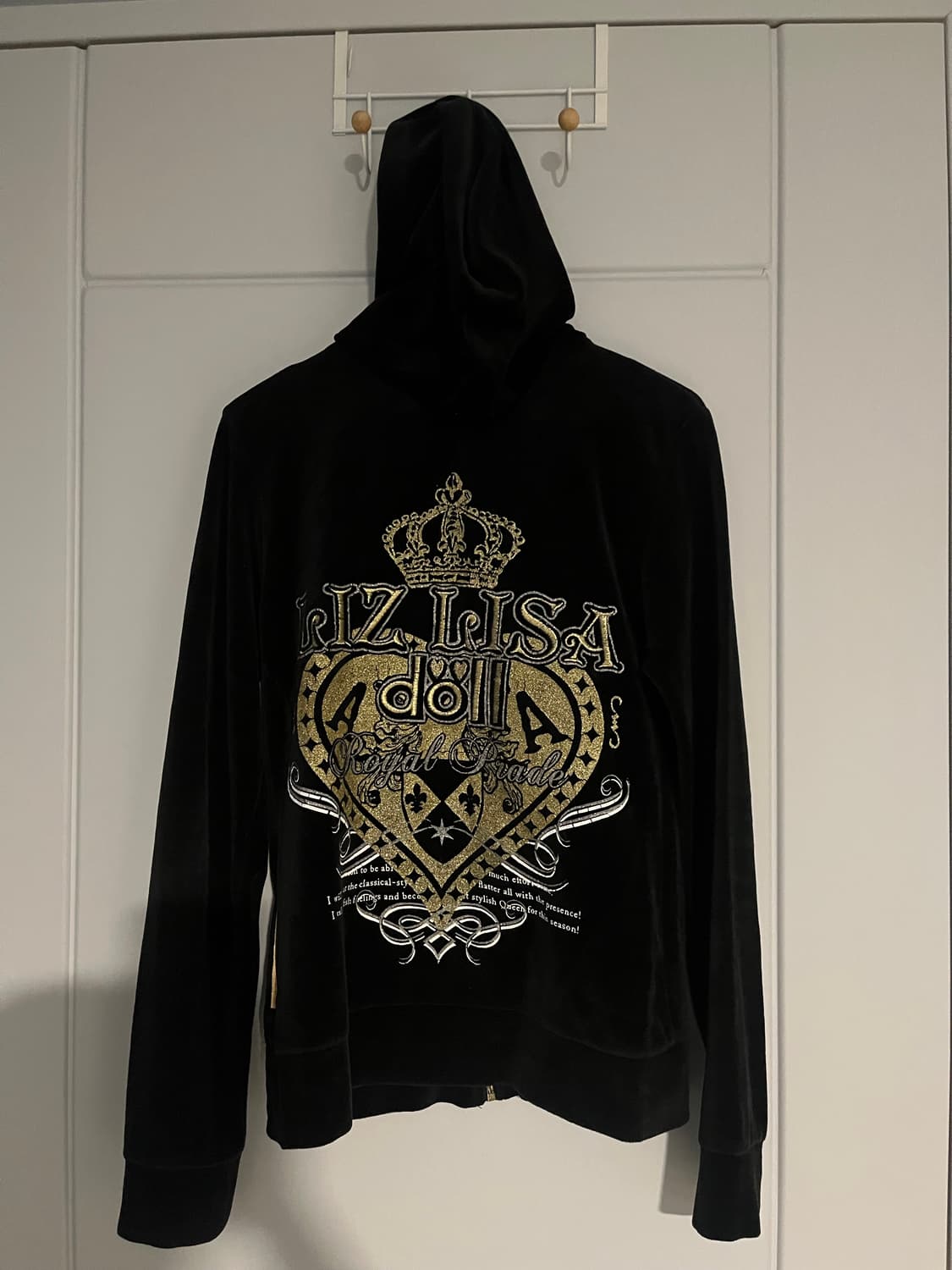 리즈리사 갸루 y2k 벨벳 후드 상품이미지2