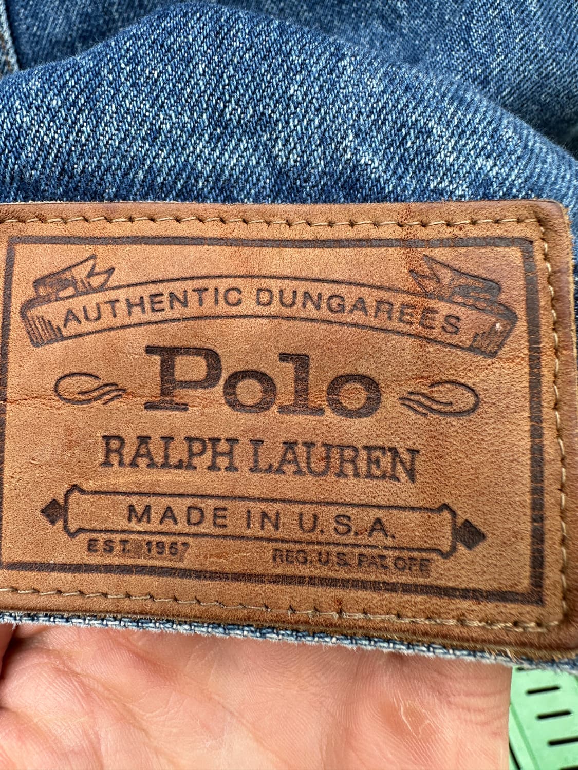 80s usa og polo dungarees denim jacket 상품이미지5