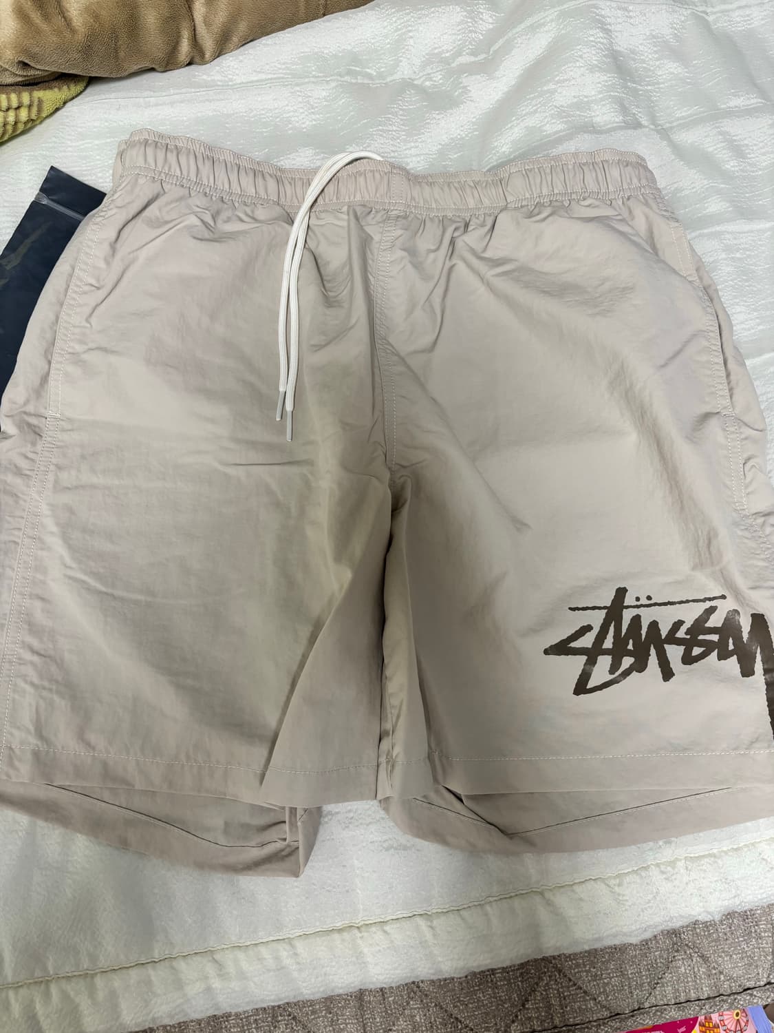 [M]스투시x아워레가시 워터쇼츠 베이지 상품이미지1