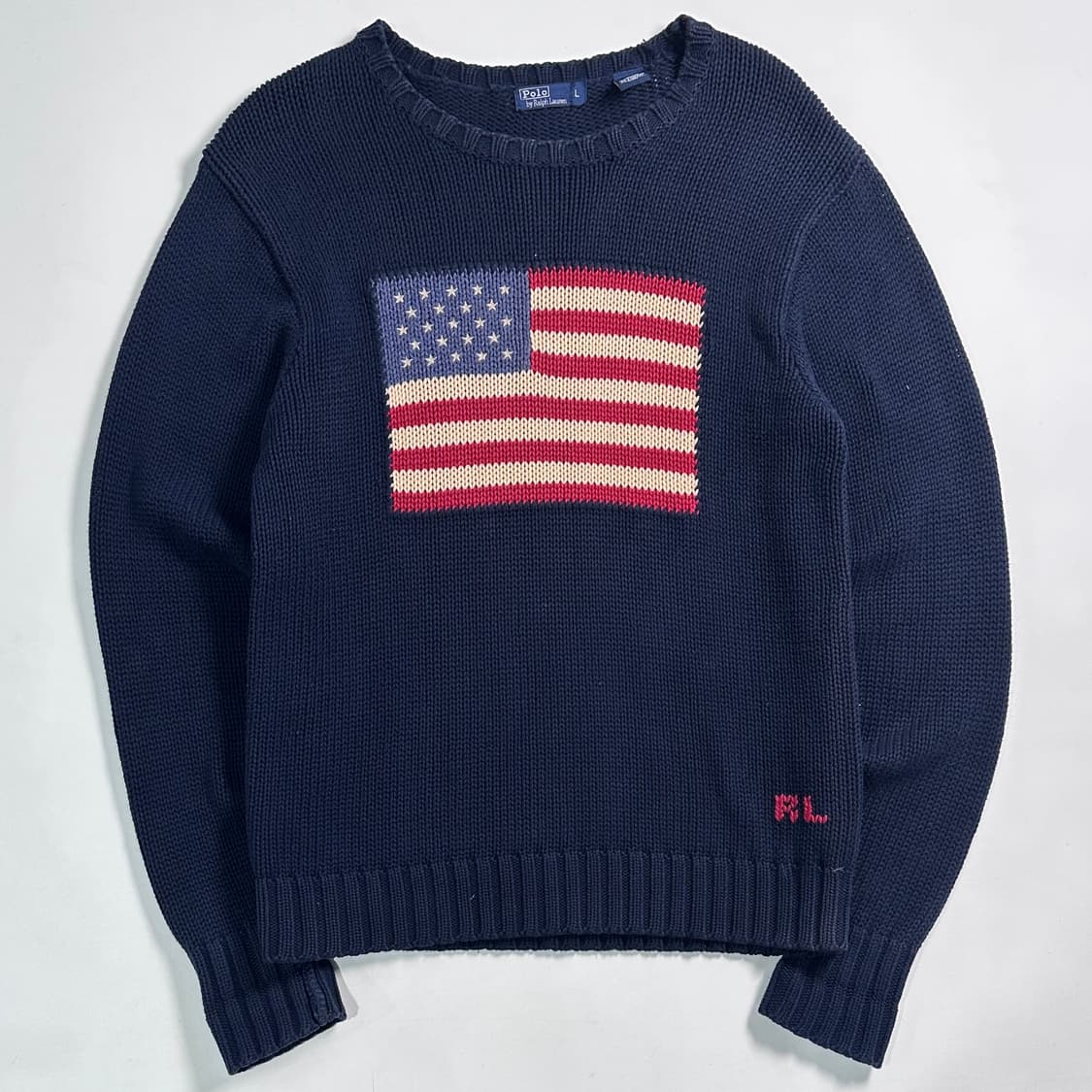 00s 폴로 랄프로렌 성조기 코튼 니트 상품이미지1