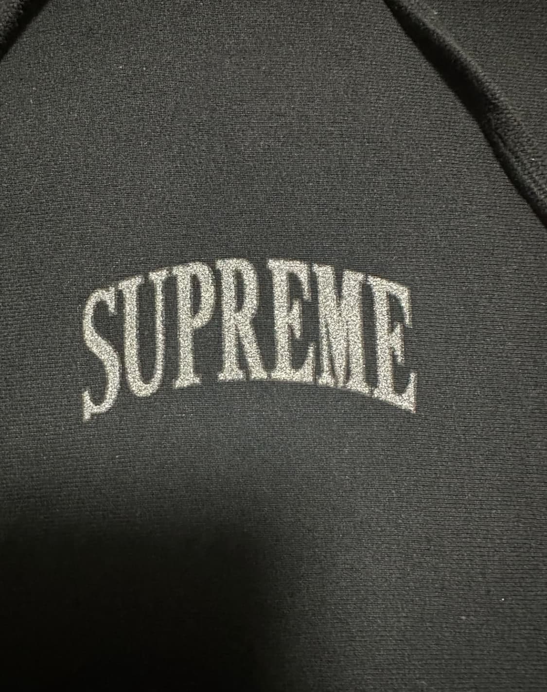 슈프림 글리터 아치로고 후드 블랙 상품이미지5