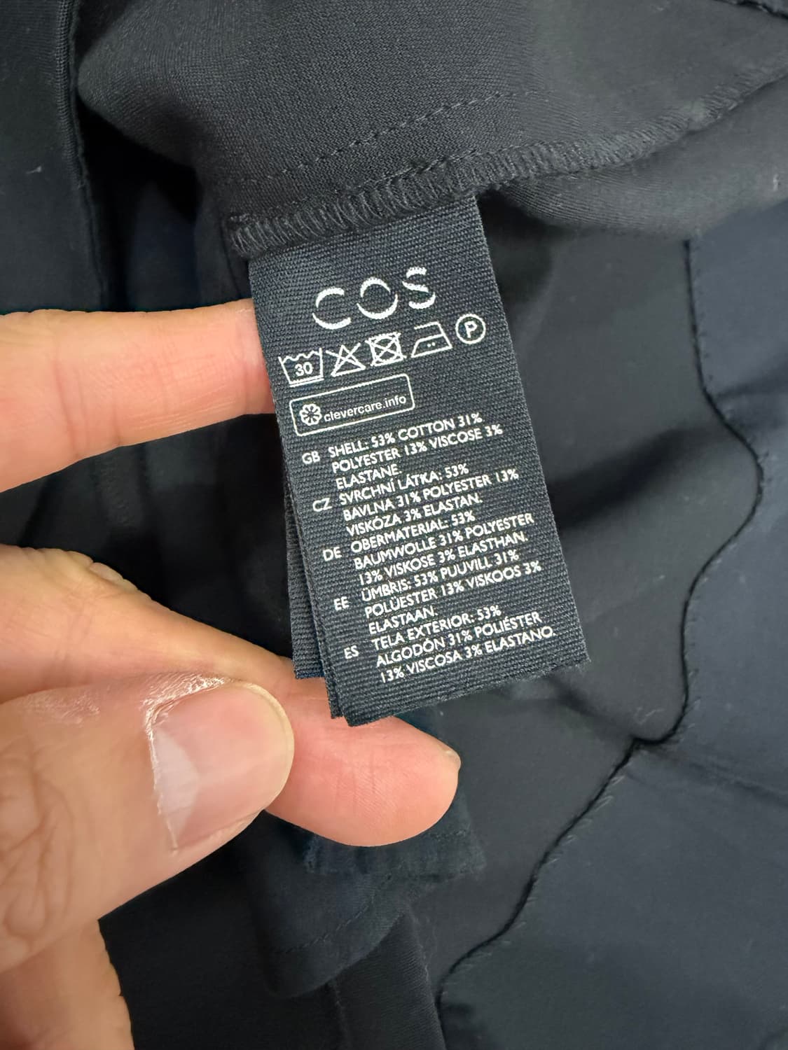 정품) COS 코스 블랙 V넥 원피스 32 상품이미지8