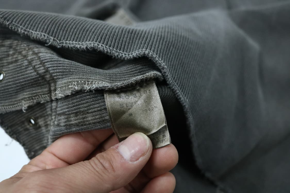 빈티지 카키 그레이 코듀로이 믹스 밀리터리 집업 자켓 (L) 상품이미지10