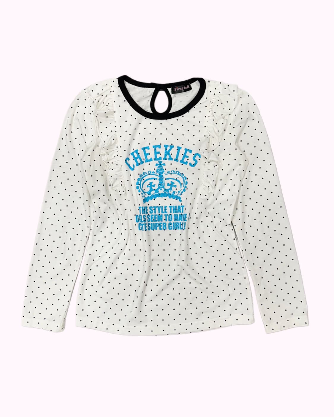 dot pattern frill crown t-shirt 상품이미지1