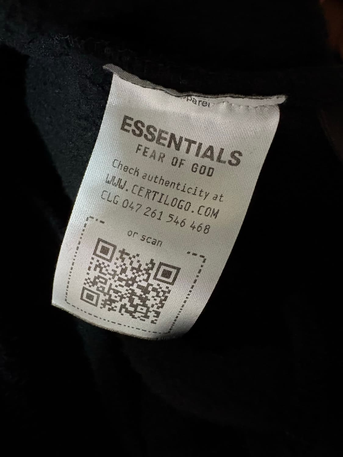 에센셜 플리스 스테이트 후드 블랙 24 FW s사이즈 상품이미지3