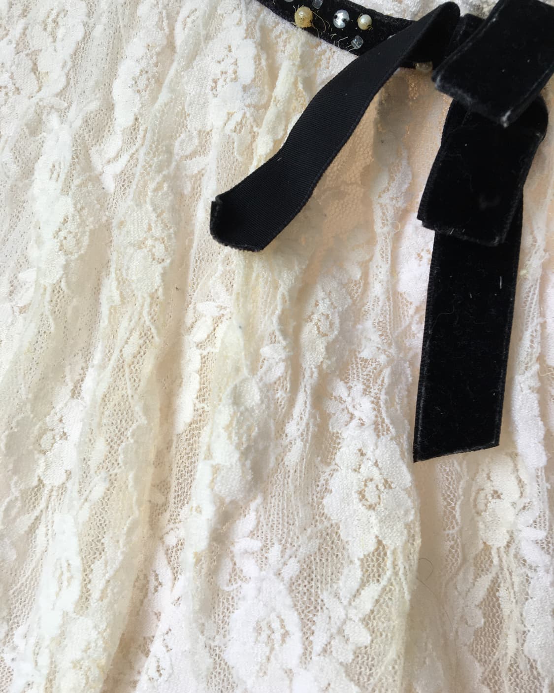 Ribbon point lace top 상품이미지5