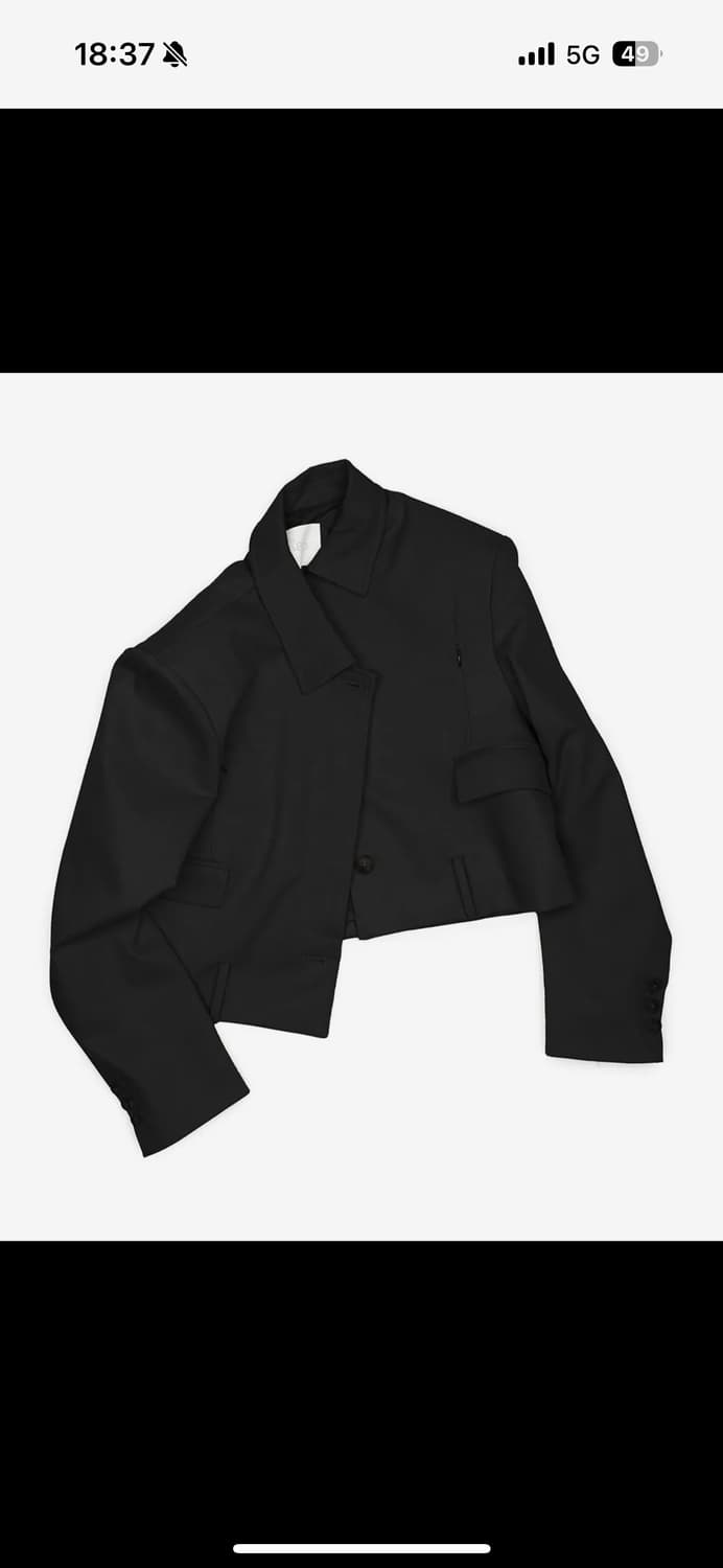 yiyae 울 드리프트 블루종 자켓 블랙 상품이미지2