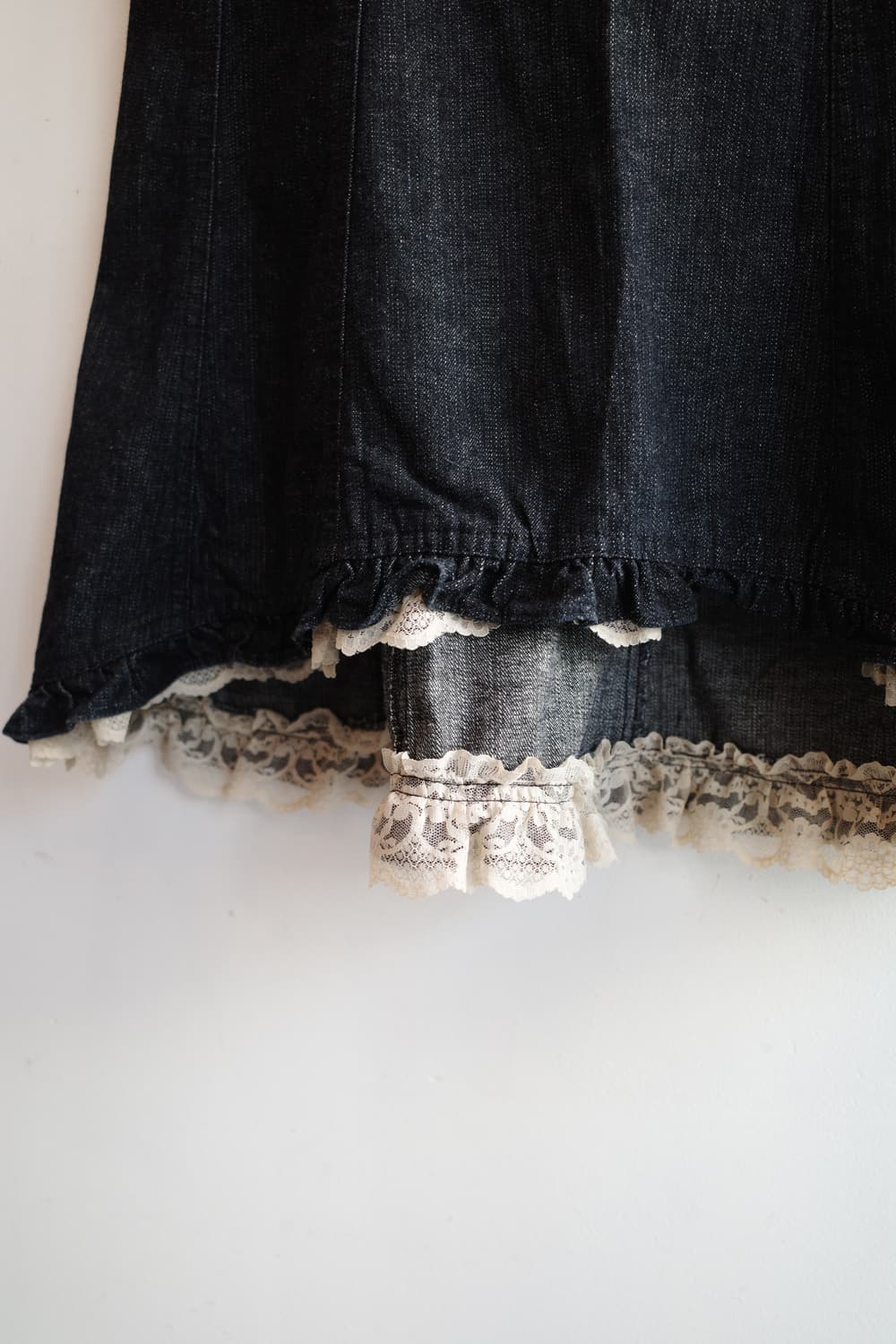 Japan brand 레이스 데님 롱 스커트 (24인치) 상품이미지2