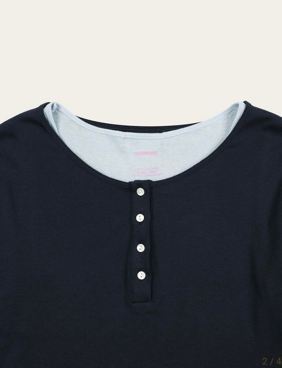 리본빛 Coni Layered Tee - Navy 상품이미지2