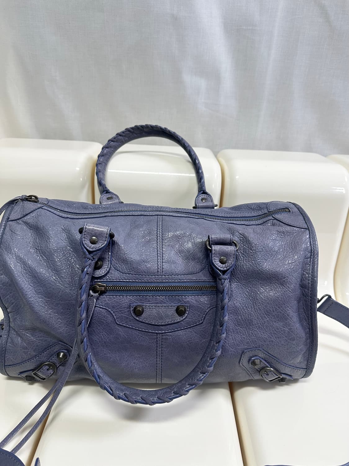 [A 정품] 발렌시아가 시티 모터백 트위기 블루 상품이미지4