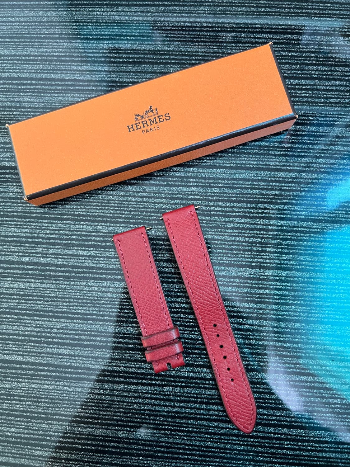 에르메스 H아워 싱글투어 스트랩 레드 PM 상품이미지1